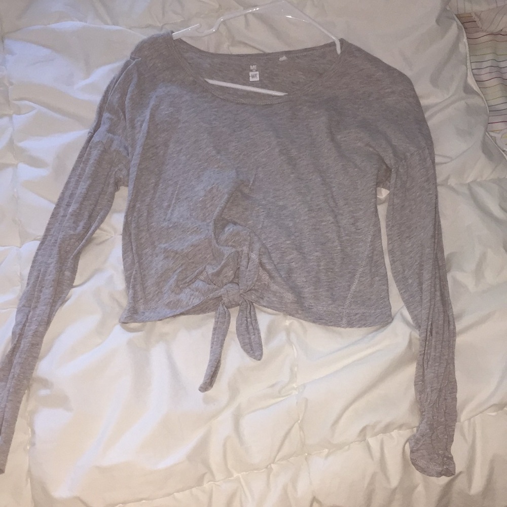 Pacsun Me to We Long Sleeve Front Tie Shirt